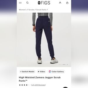 FIGS Navy High Waisted Zamora Jogger Pants- M